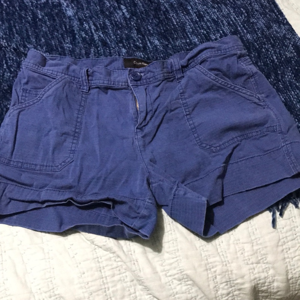 Calvin Klein’s navy shorts